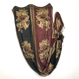 Forbidden Los Angeles Red & Black Long Scarf